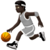 Person Bouncing Ball: Dark Skin Tone Emoji Copy Paste ― ⛹🏿 - apple