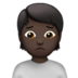 Person Frowning: Dark Skin Tone Emoji Copy Paste ― 🙍🏿 - apple