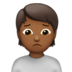 Person Frowning: Medium-dark Skin Tone Emoji Copy Paste ― 🙍🏾 - apple