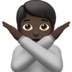Person Gesturing NO: Dark Skin Tone Emoji Copy Paste ― 🙅🏿 - apple