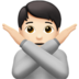 Person Gesturing NO: Light Skin Tone Emoji Copy Paste ― 🙅🏻 - apple