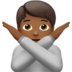 Person Gesturing NO: Medium-dark Skin Tone Emoji Copy Paste ― 🙅🏾 - apple