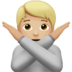 Person Gesturing NO: Medium-light Skin Tone Emoji Copy Paste ― 🙅🏼 - apple