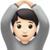 Person Gesturing OK: Light Skin Tone Emoji Copy Paste ― 🙆🏻 - apple