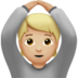 Person Gesturing OK: Medium-light Skin Tone Emoji Copy Paste ― 🙆🏼 - apple
