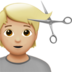 Person Getting Haircut: Medium-light Skin Tone Emoji Copy Paste ― 💇🏼 - apple