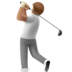 Person Golfing: Medium Skin Tone Emoji Copy Paste ― 🏌🏽 - apple