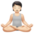Person In Lotus Position: Light Skin Tone Emoji Copy Paste ― 🧘🏻 - apple