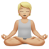 Person In Lotus Position: Medium-light Skin Tone Emoji Copy Paste ― 🧘🏼 - apple