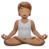 Person In Lotus Position: Medium Skin Tone Emoji Copy Paste ― 🧘🏽 - apple