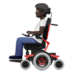Person In Motorized Wheelchair: Dark Skin Tone Emoji Copy Paste ― 🧑🏿‍🦼 - apple