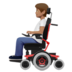 Person In Motorized Wheelchair: Medium Skin Tone Emoji Copy Paste ― 🧑🏽‍🦼 - apple