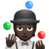 Person Juggling: Dark Skin Tone Emoji Copy Paste ― 🤹🏿 - apple