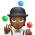 Person Juggling: Medium-dark Skin Tone Emoji Copy Paste ― 🤹🏾 - apple