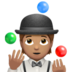 Person Juggling: Medium Skin Tone Emoji Copy Paste ― 🤹🏽 - apple