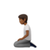 Person Kneeling: Medium-dark Skin Tone Emoji Copy Paste ― 🧎🏾 - apple