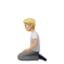 Person Kneeling: Medium-light Skin Tone Emoji Copy Paste ― 🧎🏼 - apple