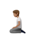 Person Kneeling: Medium Skin Tone Emoji Copy Paste ― 🧎🏽 - apple