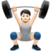 Person Lifting Weights: Light Skin Tone Emoji Copy Paste ― 🏋🏻 - apple