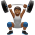 Person Lifting Weights: Medium-dark Skin Tone Emoji Copy Paste ― 🏋🏾 - apple