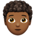 Person: Medium-dark Skin Tone, Curly Hair Emoji Copy Paste ― 🧑🏾‍🦱 - apple