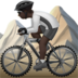 Person Mountain Biking: Dark Skin Tone Emoji Copy Paste ― 🚵🏿 - apple