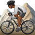 Person Mountain Biking: Medium-dark Skin Tone Emoji Copy Paste ― 🚵🏾 - apple