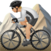 Person Mountain Biking: Medium-light Skin Tone Emoji Copy Paste ― 🚵🏼 - apple