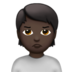 Person Pouting: Dark Skin Tone Emoji Copy Paste ― 🙎🏿 - apple