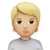 Person Pouting: Medium-light Skin Tone Emoji Copy Paste ― 🙎🏼 - apple
