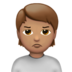 Person Pouting: Medium Skin Tone Emoji Copy Paste ― 🙎🏽 - apple
