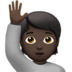 Person Raising Hand: Dark Skin Tone Emoji Copy Paste ― 🙋🏿 - apple