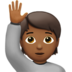 Person Raising Hand: Medium-dark Skin Tone Emoji Copy Paste ― 🙋🏾 - apple