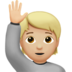 Person Raising Hand: Medium-light Skin Tone Emoji Copy Paste ― 🙋🏼 - apple