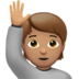Person Raising Hand: Medium Skin Tone Emoji Copy Paste ― 🙋🏽 - apple