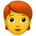 Person: Red Hair Emoji Copy Paste ― 🧑‍🦰 - apple