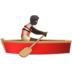 Person Rowing Boat: Dark Skin Tone Emoji Copy Paste ― 🚣🏿 - apple