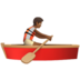 Person Rowing Boat: Medium-dark Skin Tone Emoji Copy Paste ― 🚣🏾 - apple