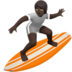 Person Surfing: Dark Skin Tone Emoji Copy Paste ― 🏄🏿 - apple