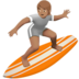 Person Surfing: Medium Skin Tone Emoji Copy Paste ― 🏄🏽 - apple