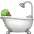 Person Taking Bath: Medium-dark Skin Tone Emoji Copy Paste ― 🛀🏾 - apple