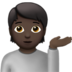 Person Tipping Hand: Dark Skin Tone Emoji Copy Paste ― 💁🏿 - apple