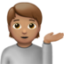 Person Tipping Hand: Medium Skin Tone Emoji Copy Paste ― 💁🏽 - apple