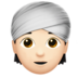 Person Wearing Turban: Light Skin Tone Emoji Copy Paste ― 👳🏻 - apple