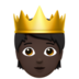 Person With Crown: Dark Skin Tone Emoji Copy Paste ― 🫅🏿 - apple