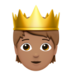 Person With Crown: Medium Skin Tone Emoji Copy Paste ― 🫅🏽 - apple