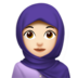 Woman With Headscarf: Light Skin Tone Emoji Copy Paste ― 🧕🏻 - apple