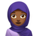 Woman With Headscarf: Medium-dark Skin Tone Emoji Copy Paste ― 🧕🏾 - apple