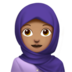 Woman With Headscarf: Medium Skin Tone Emoji Copy Paste ― 🧕🏽 - apple