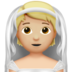 Person With Veil: Medium-light Skin Tone Emoji Copy Paste ― 👰🏼 - apple